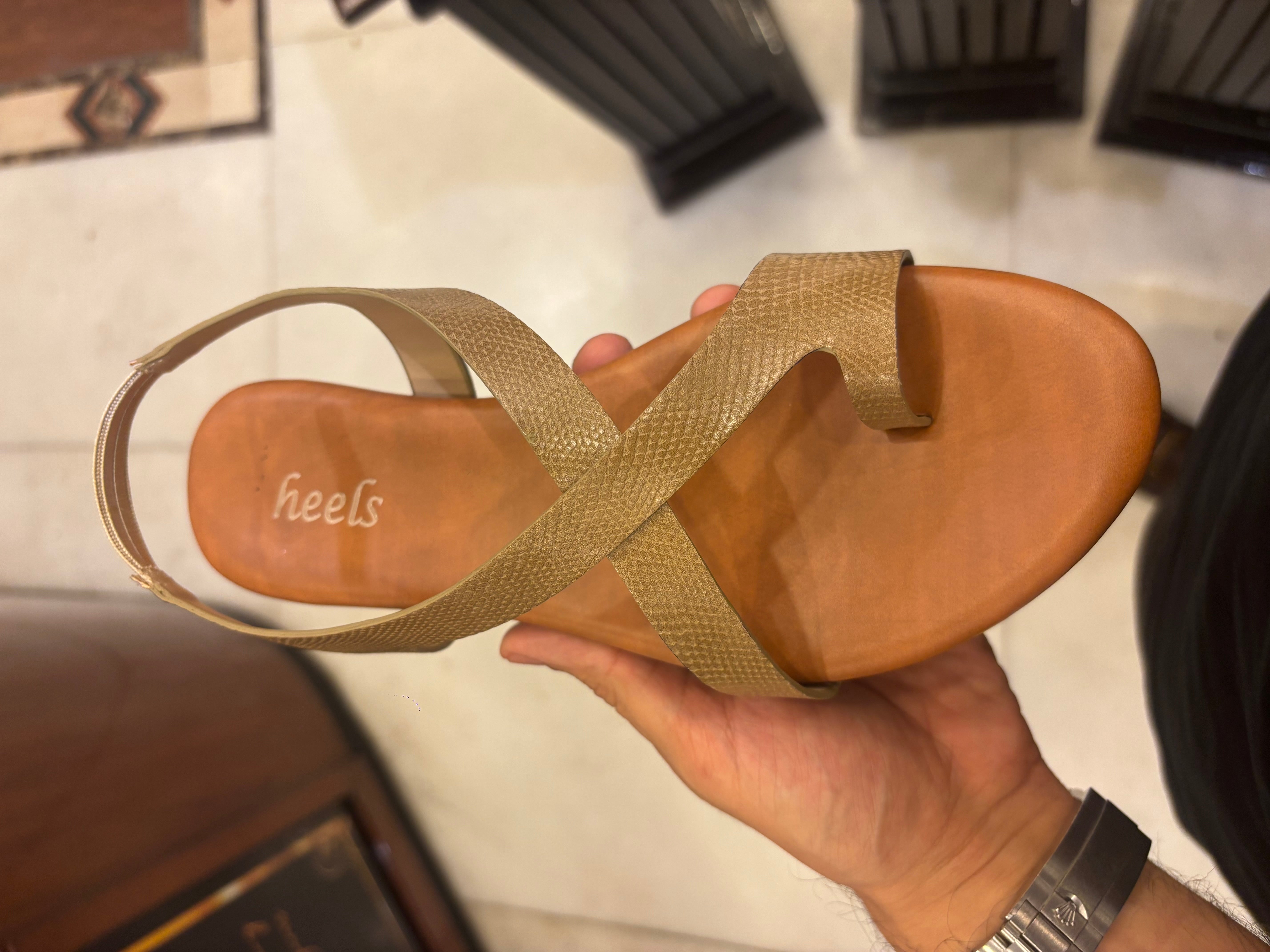 Bonita Cushioned Comfort Back Elastic Thumb Sandals - The Heels India