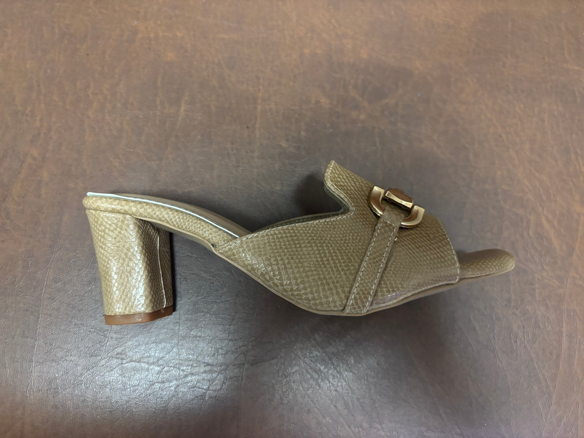 Kiara Slip On Block Heel Mules