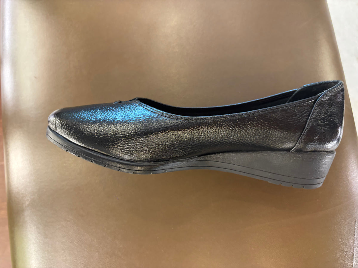 Kylie Leather Everyday Wedge Ballerinas