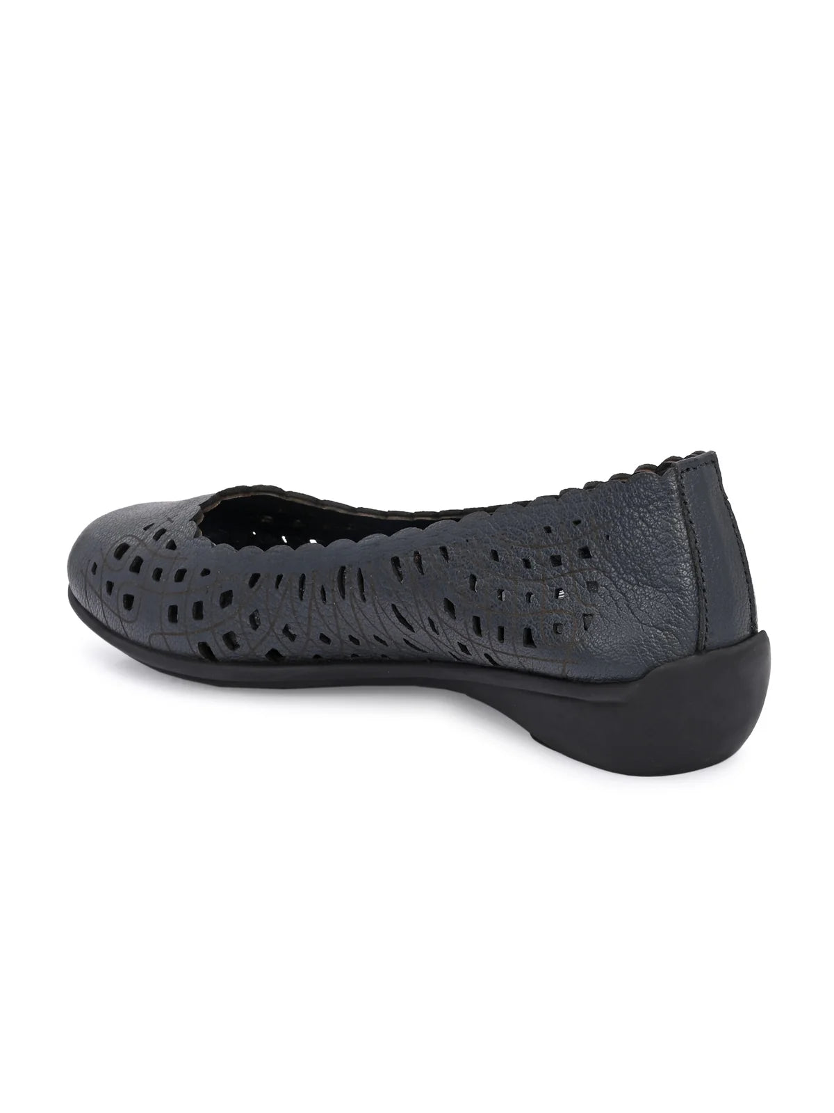 Keisha Perforated Cushioned Leather Ballerinas