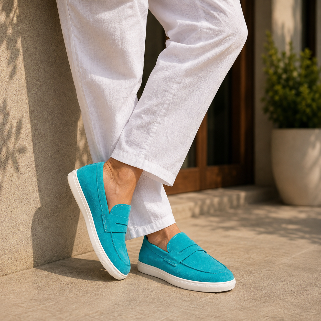 Fabrizio Suede Leather Slipons
