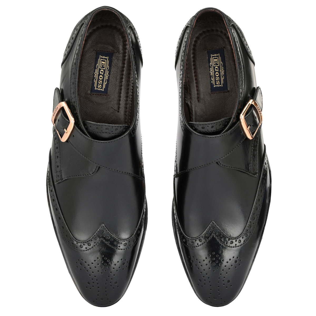 Franko Leather Semi Brogue Monks