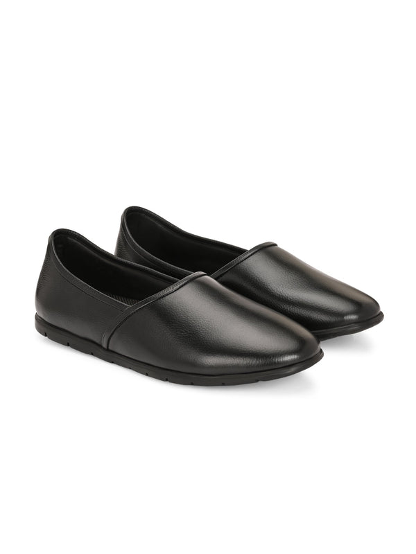 Alpine Ethnic Leather Mens Slip Ons
