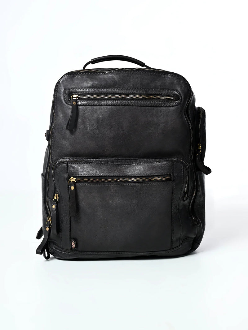 Aristo : Real Leather Black Backpack