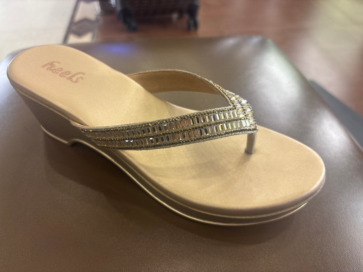 Seapha V Strap Wedge Heels - The Heels India