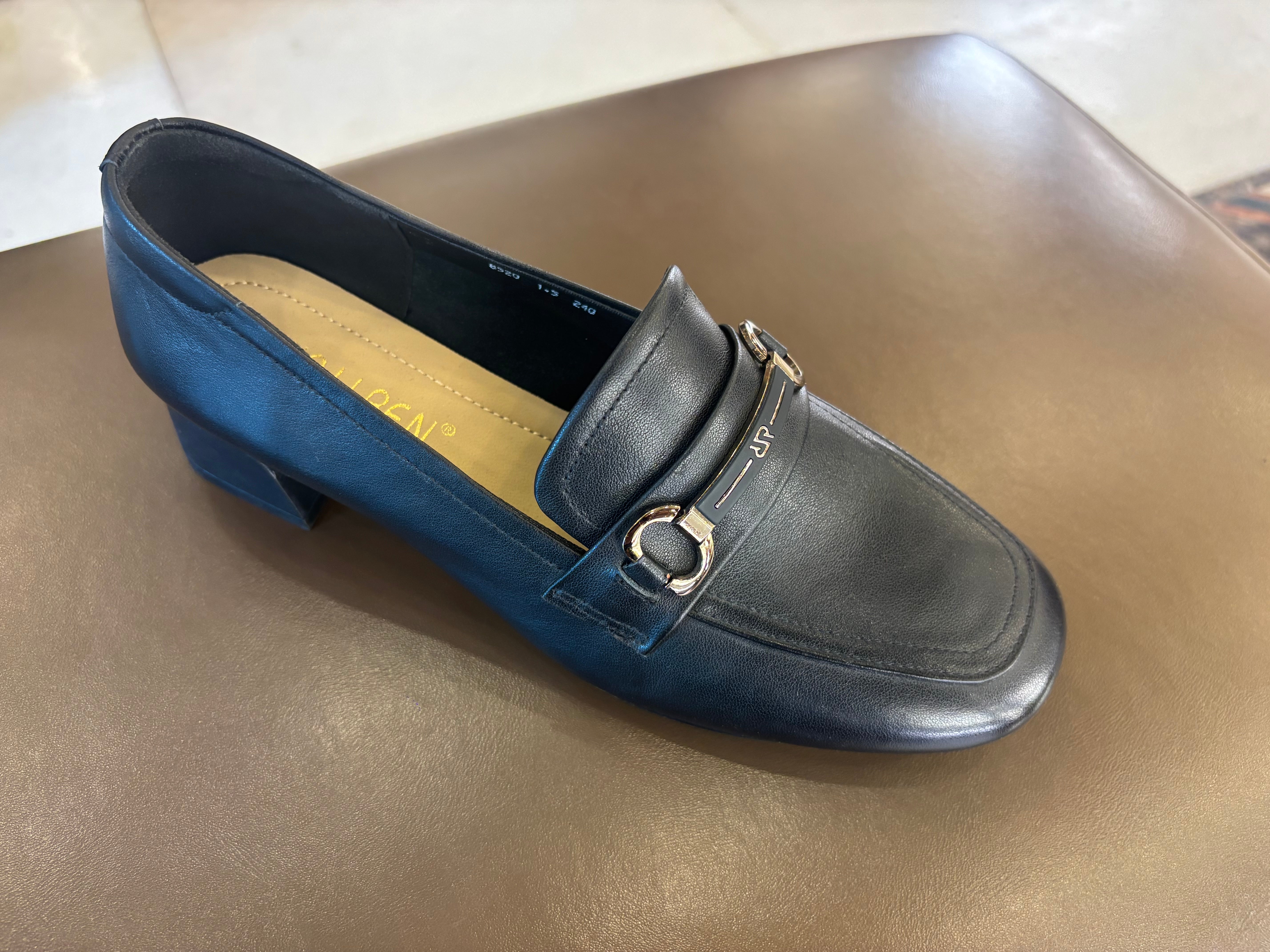 Melissa Premium Leather Block Heel Loafers