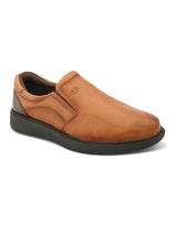 Regalia Tan Leather Slip ons - The Heels India