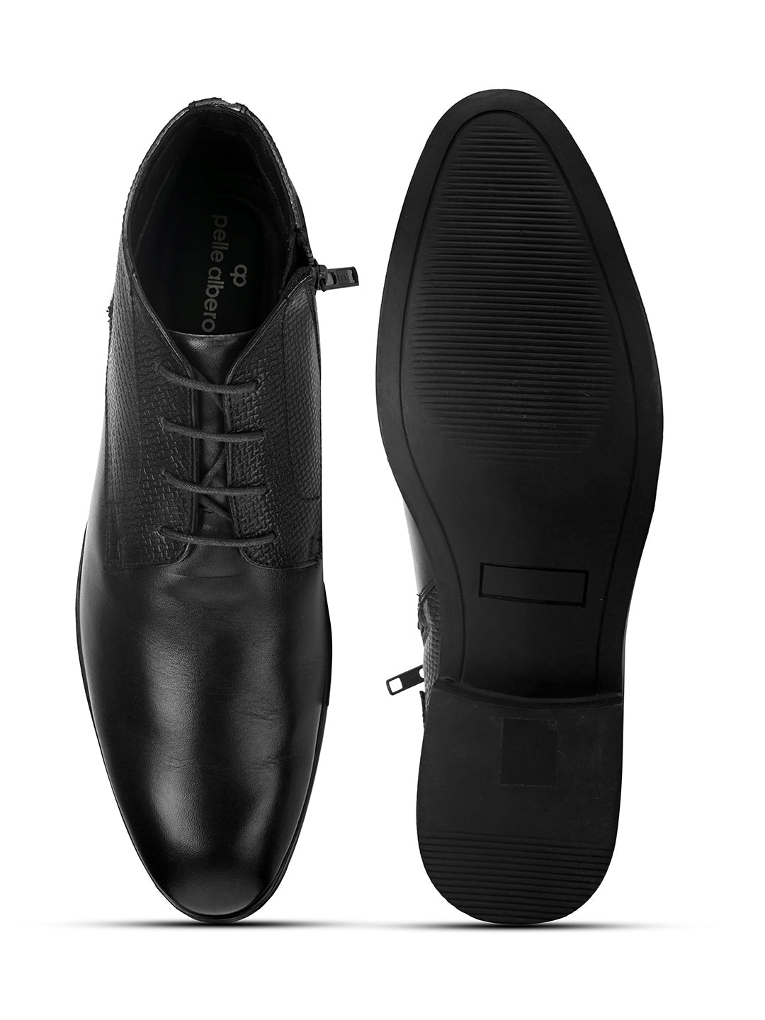 Fernandez Leather Side Zip Formal Chukka Boots