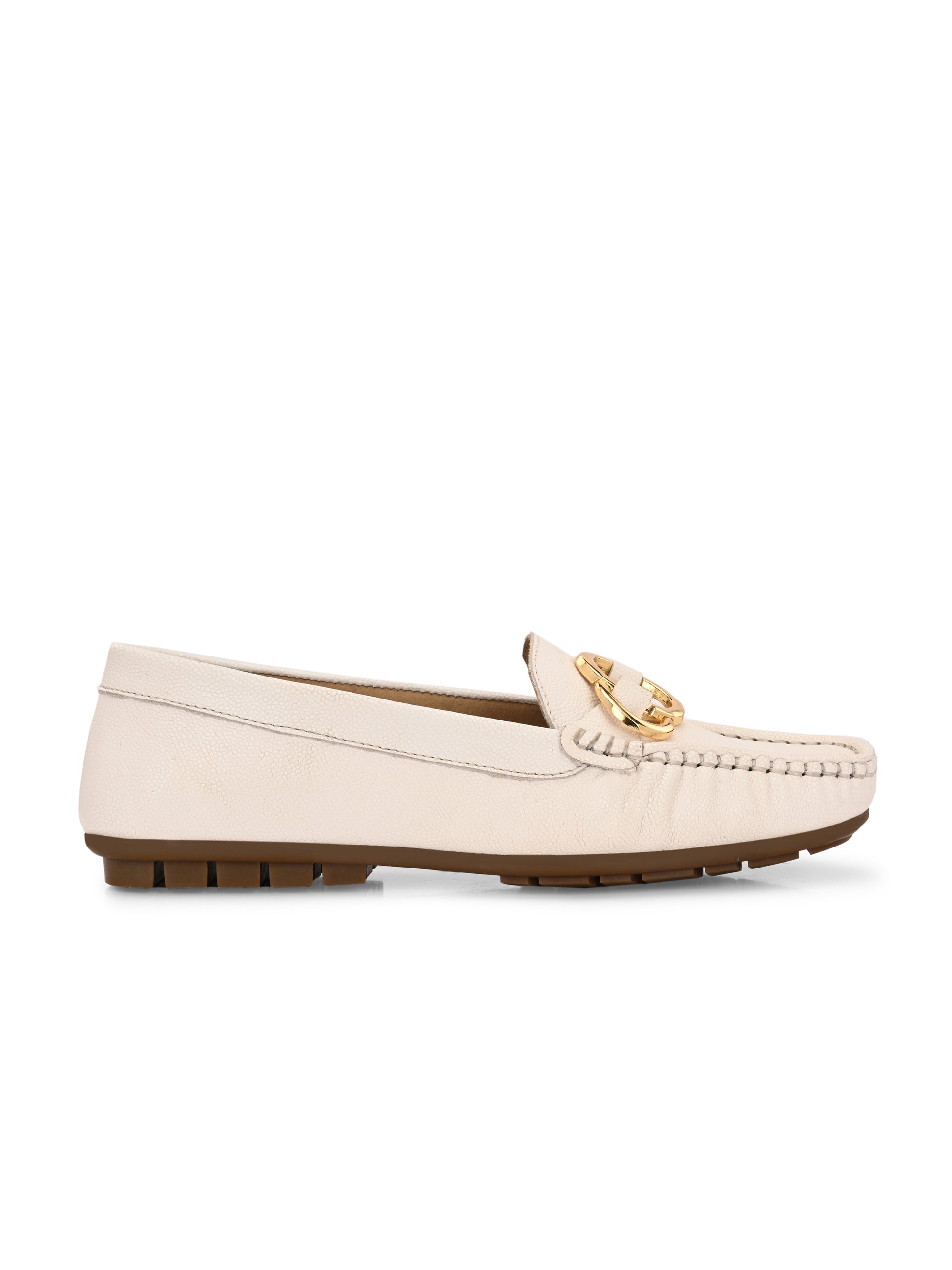 Leiyah Cushioned Leather Loafers - The Heels India