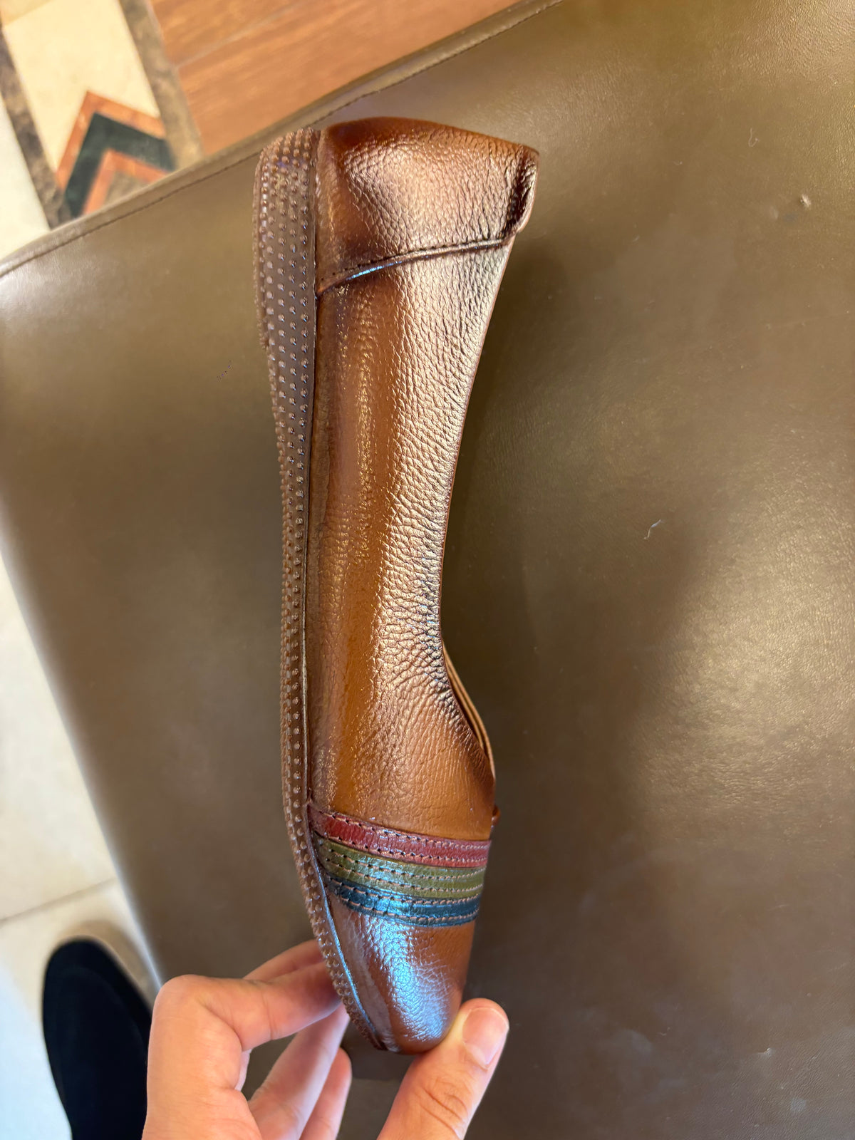 Stripes Classic Leather Loafers