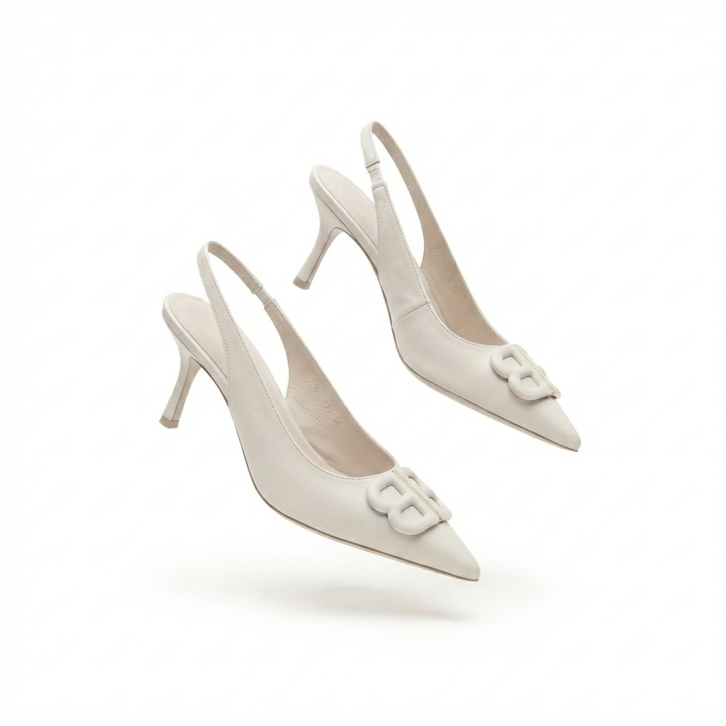 Brie Premium Slingback Kitten Heels