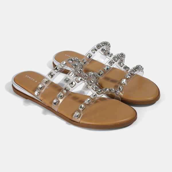 Stella Flat Embellished Sliders