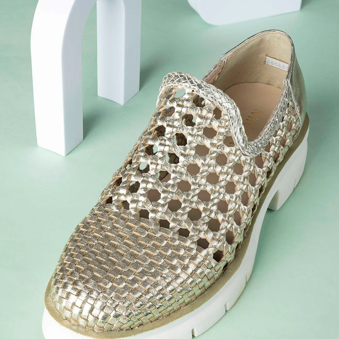 Quinn Premium Leather Weaving Slip On Sneakers