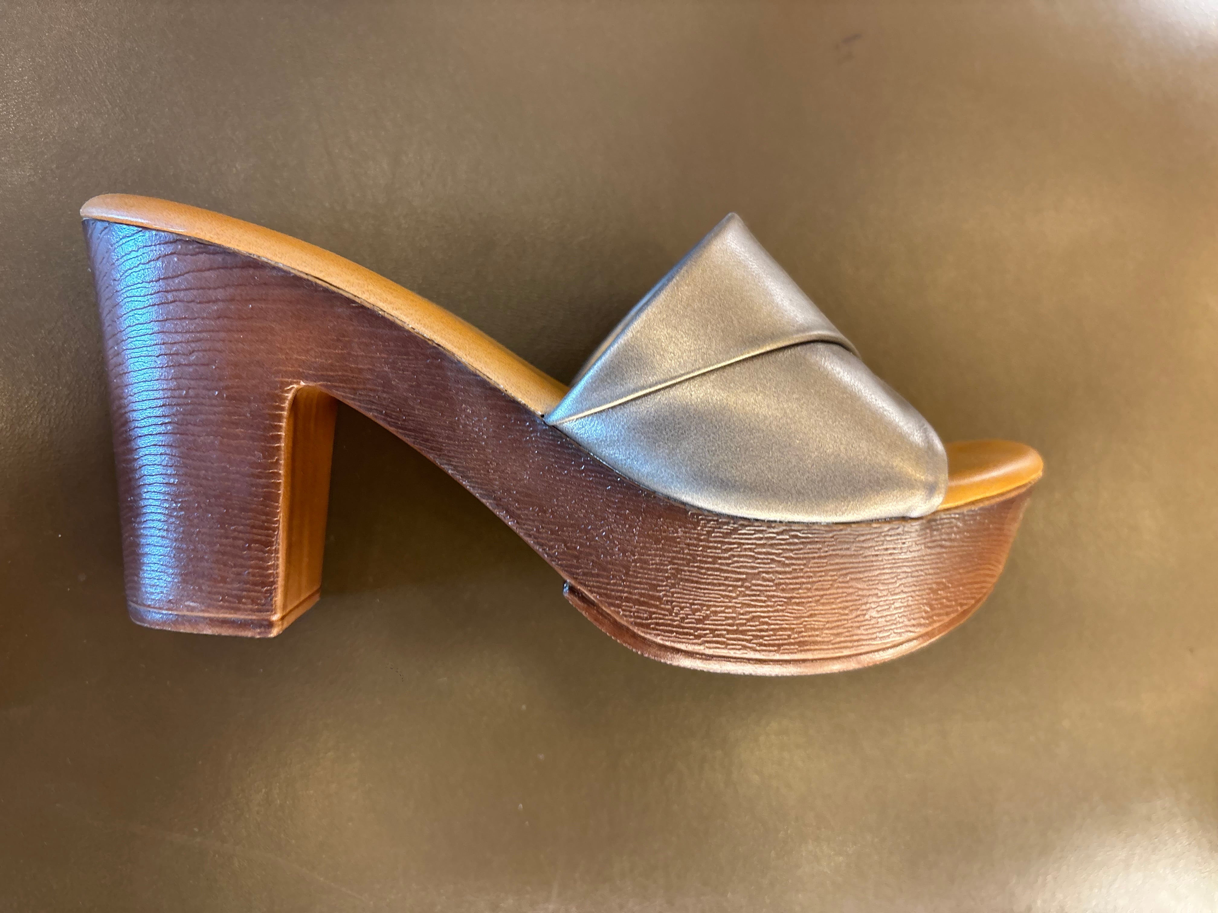 Kim Platform Peep Toe Block Heels Grey - The Heels India