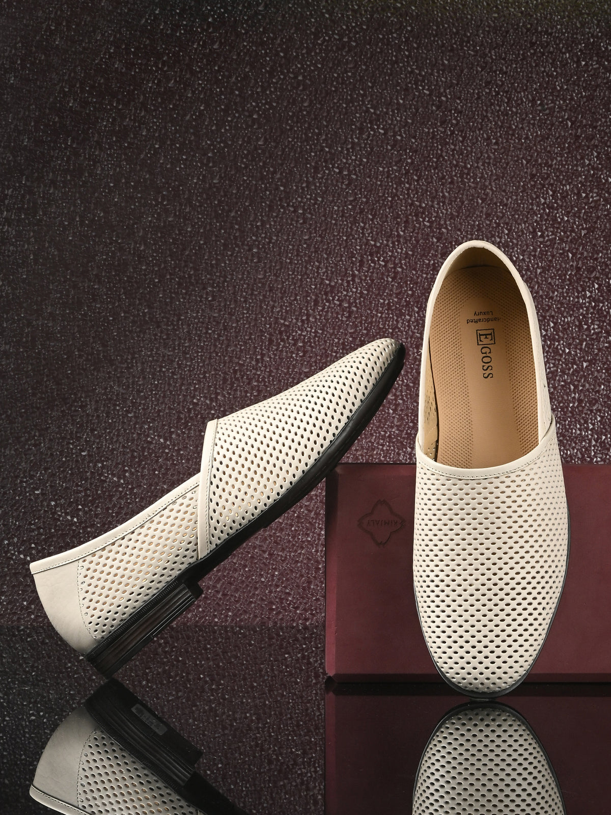 Danza Perforated Leather Slip ons