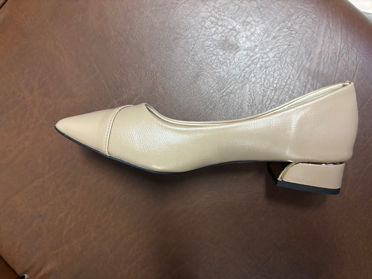 Hailey Swirl Pointed Mid Heel Ballerinas