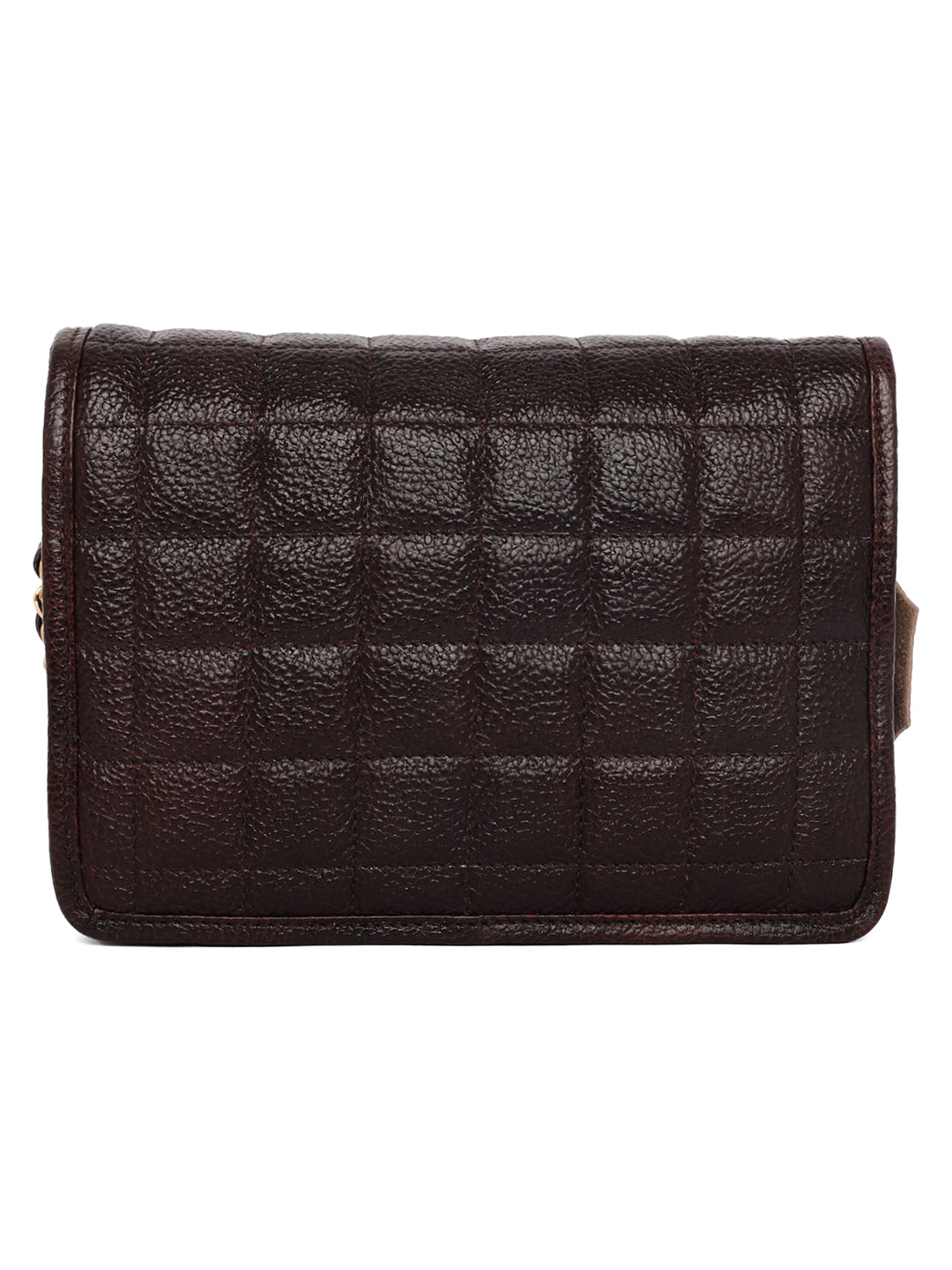 Leather Brown Cross Body Bag for women CBB2700 - The Heels India