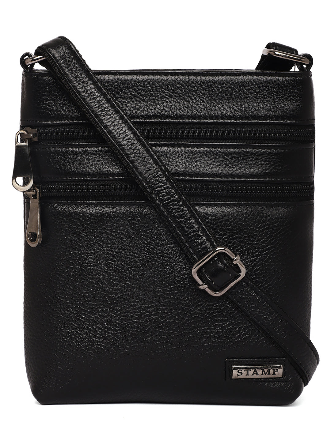 Leather Black Cross Body Bag CBB2800