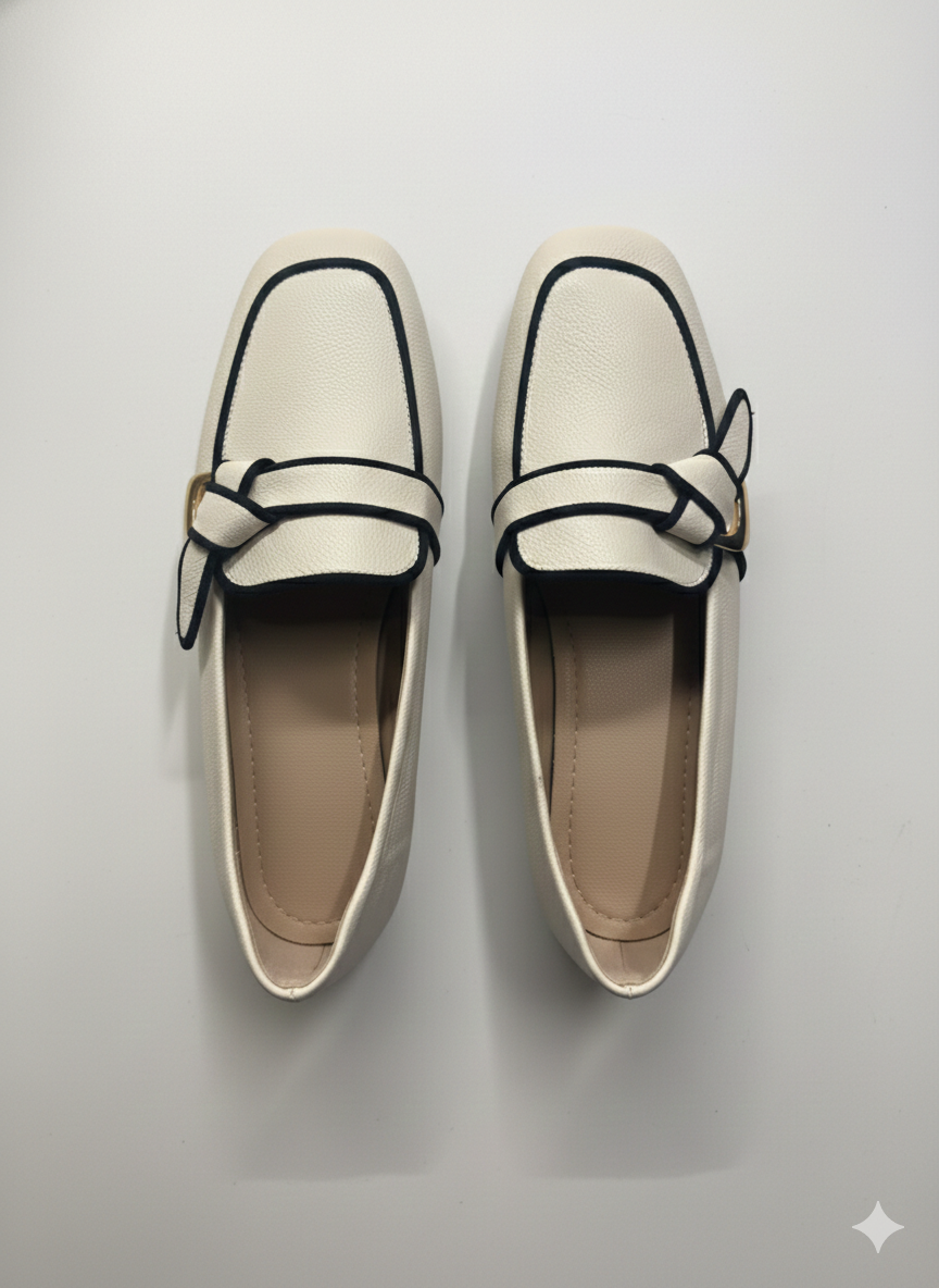 Belinda Premium Knotted Block Heel Loafers - The Heels India