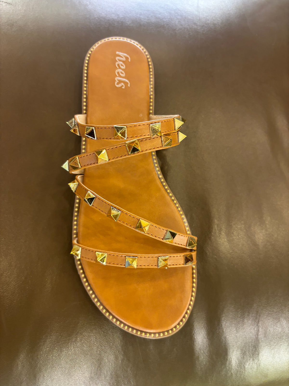 Sasha Cross Studded Sliders