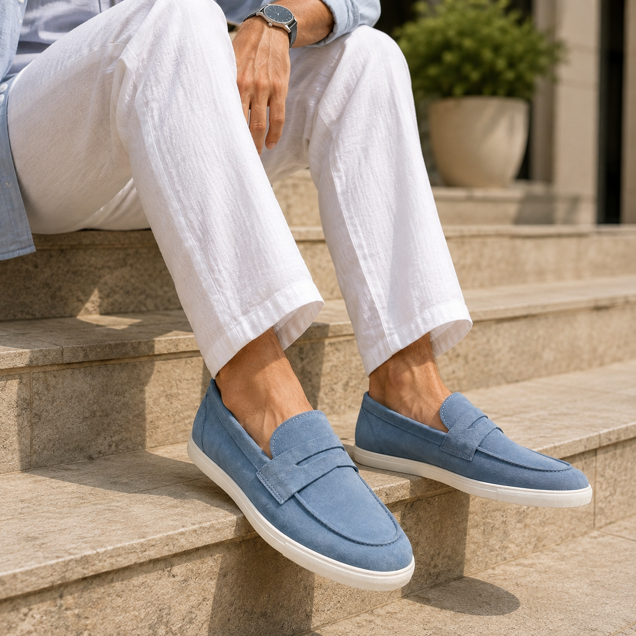 Fabrizio Suede Leather Slipons