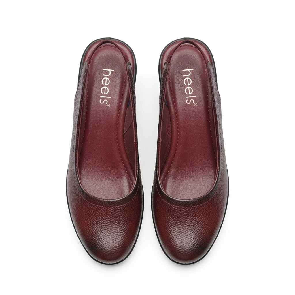 Marcia Leather Slingback Wedge Ballerinas