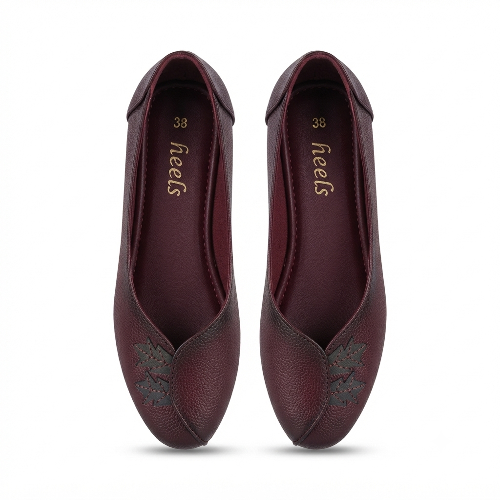 Maple Flora Leather Ballerinas
