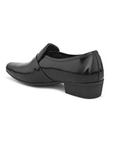 Jacob Cuban Heel Patent Black Mocassins - The Heels India