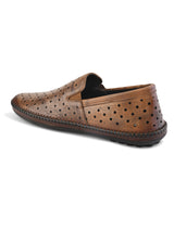 Romano Tan Leather Ethnic Slip ons