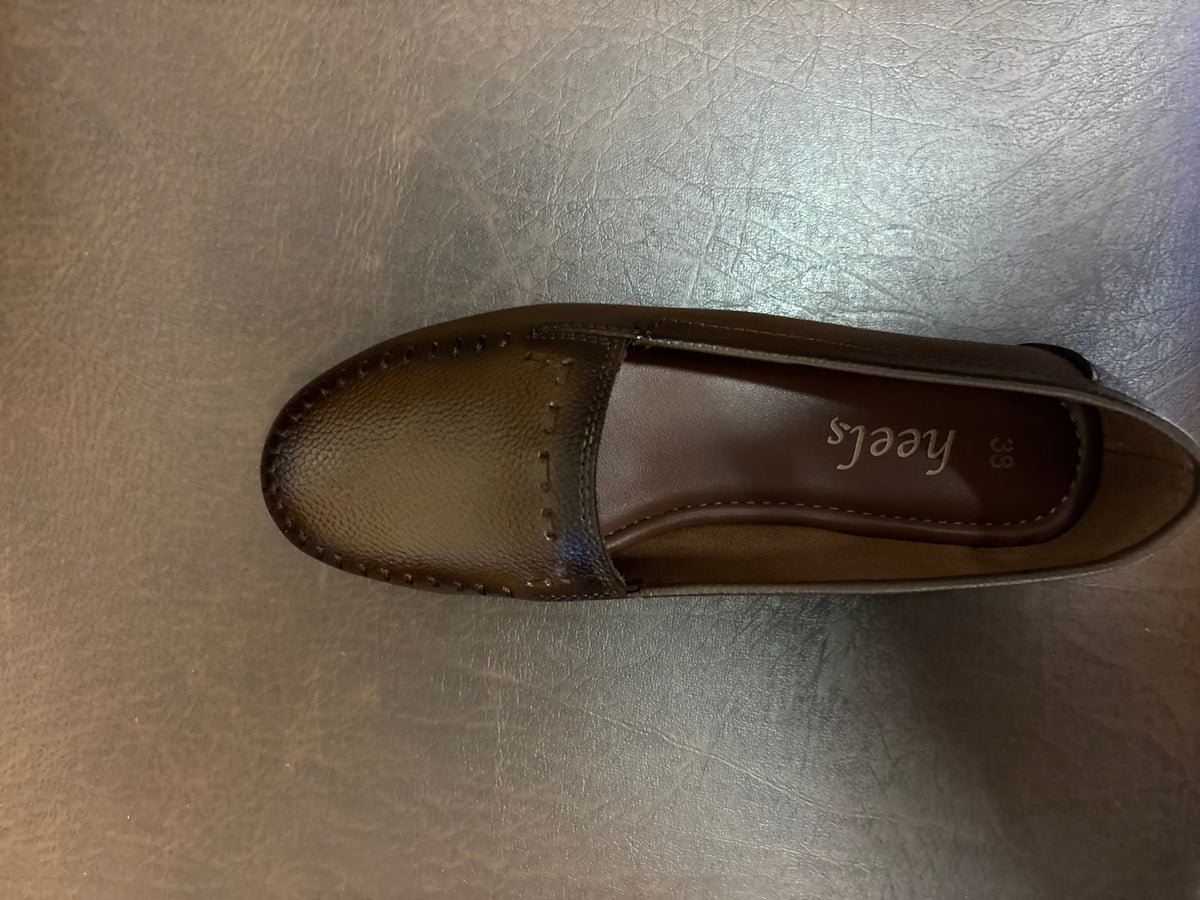 Lizzy 3.0 Leather Classic Ballerinas in Rust - The Heels India