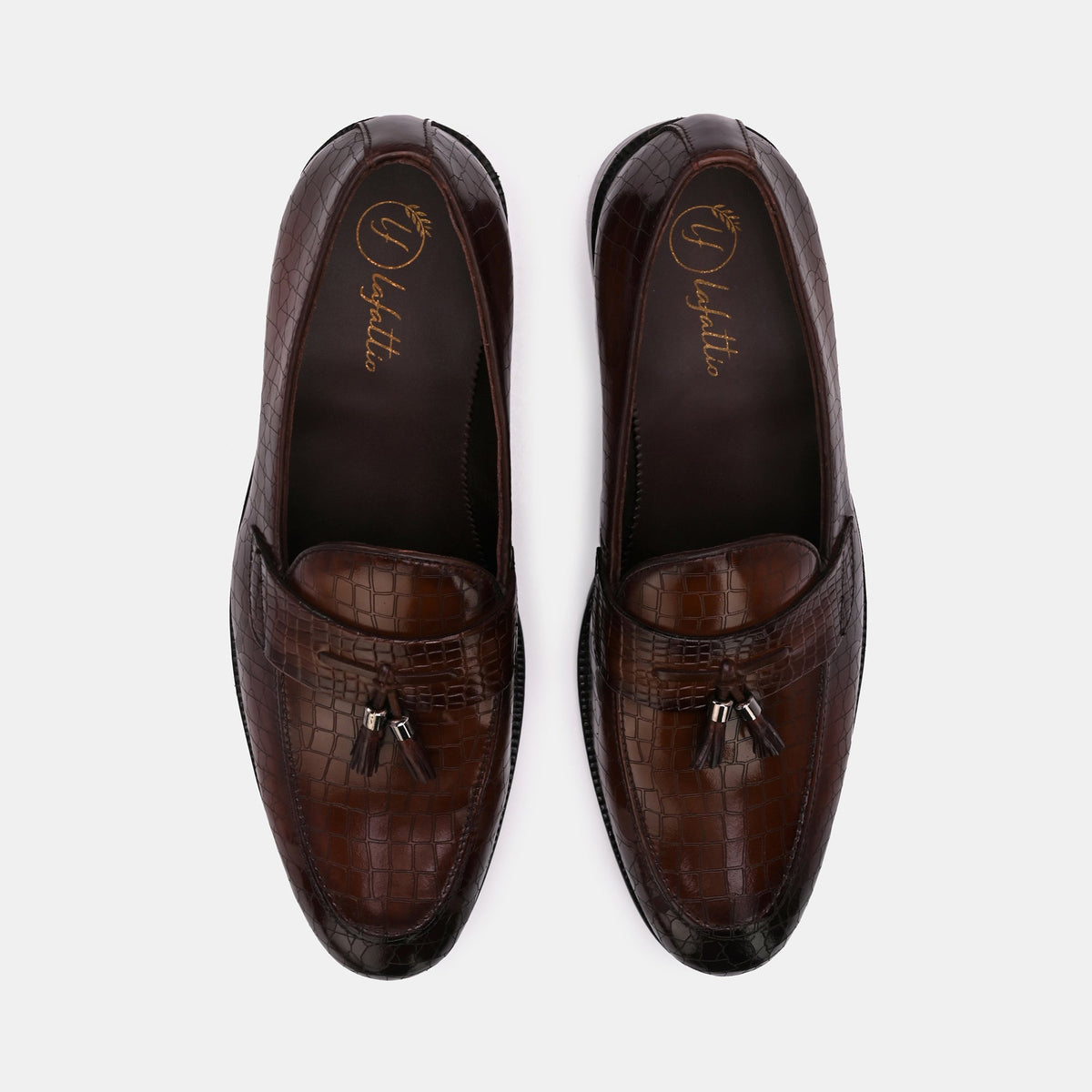 Pedri Luxury Leather Laser Engraved Tassel Loafers