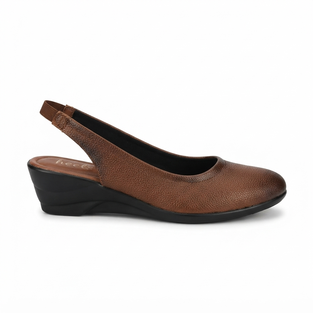 Marcia Leather Slingback Wedge Ballerinas
