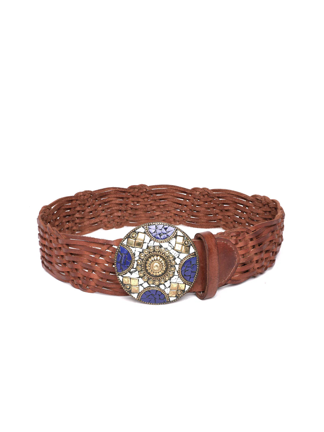 Cognac Womens Genuine Leather Belt