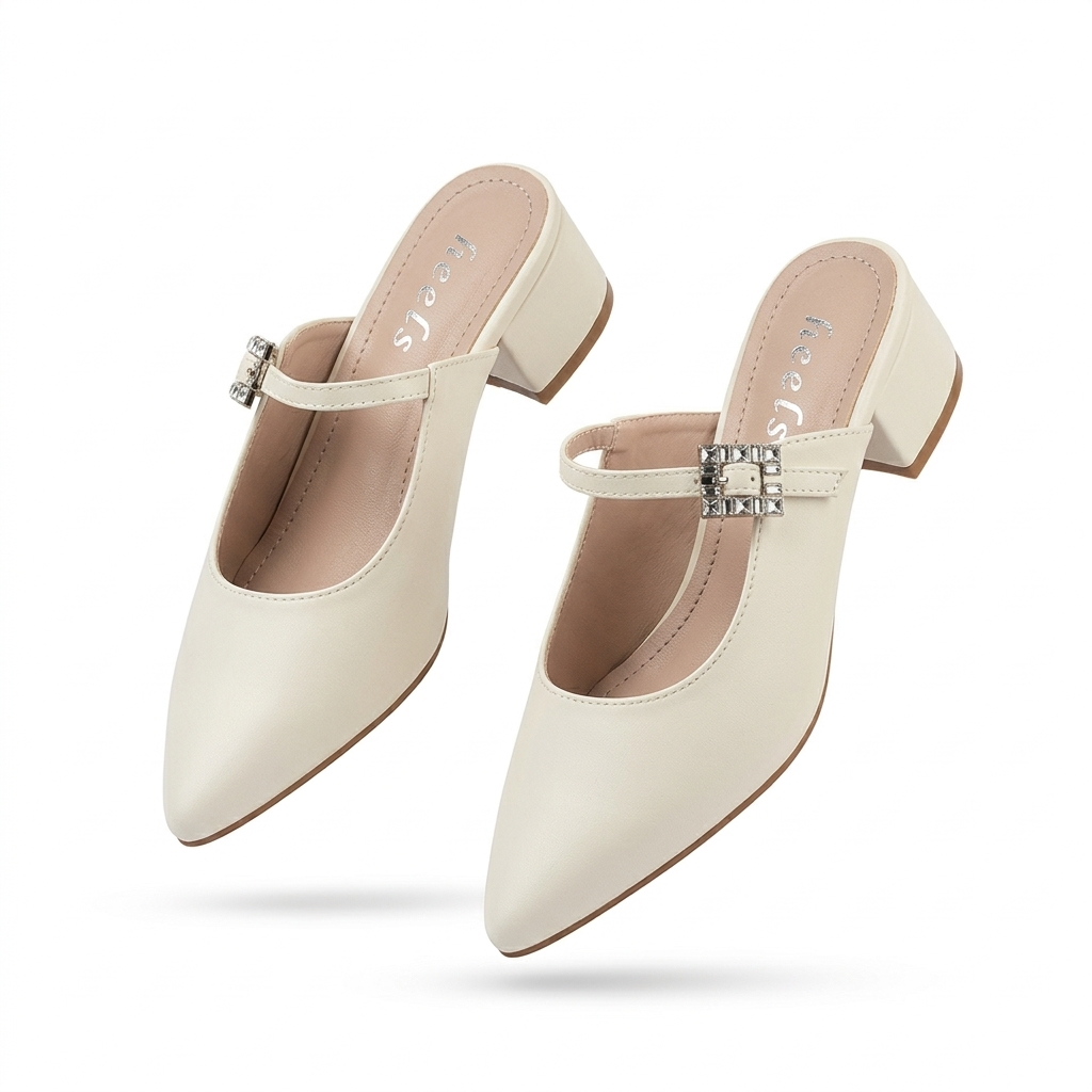 Julia Back Open Mid Heel Mary Janes