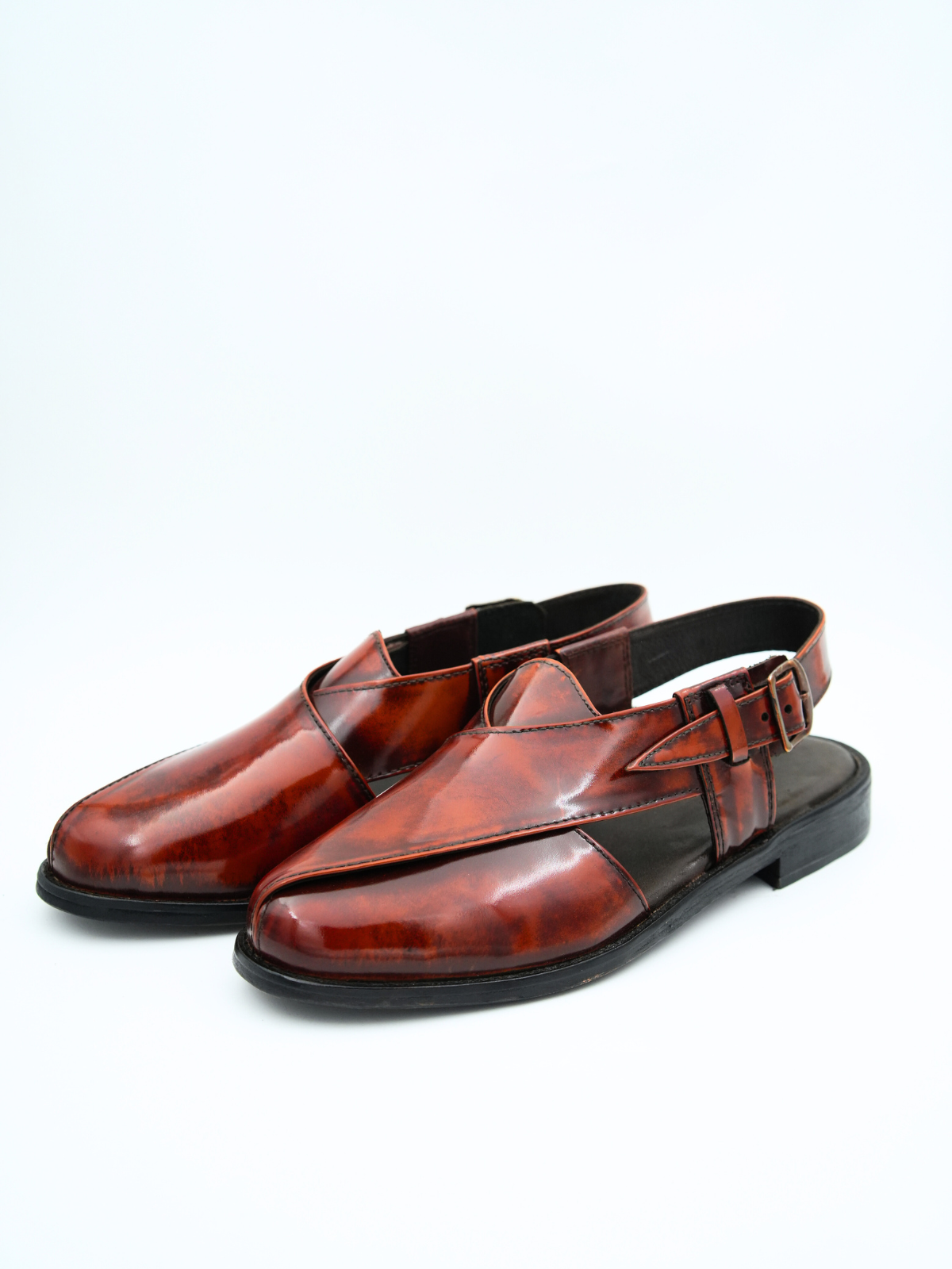 Rampa Leather Ethnic Peshawari Sandals