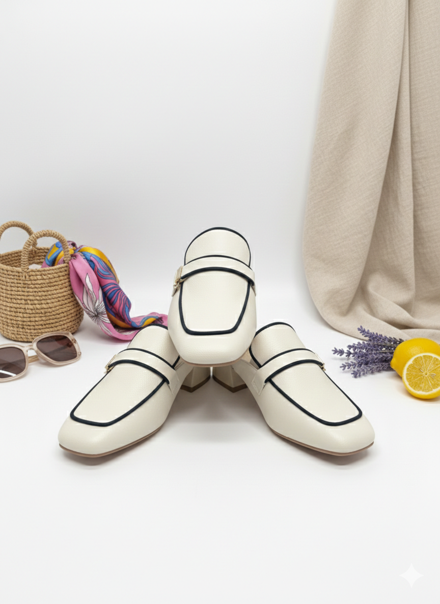 Antoine Premium Back Open Block Heel Mules - The Heels India