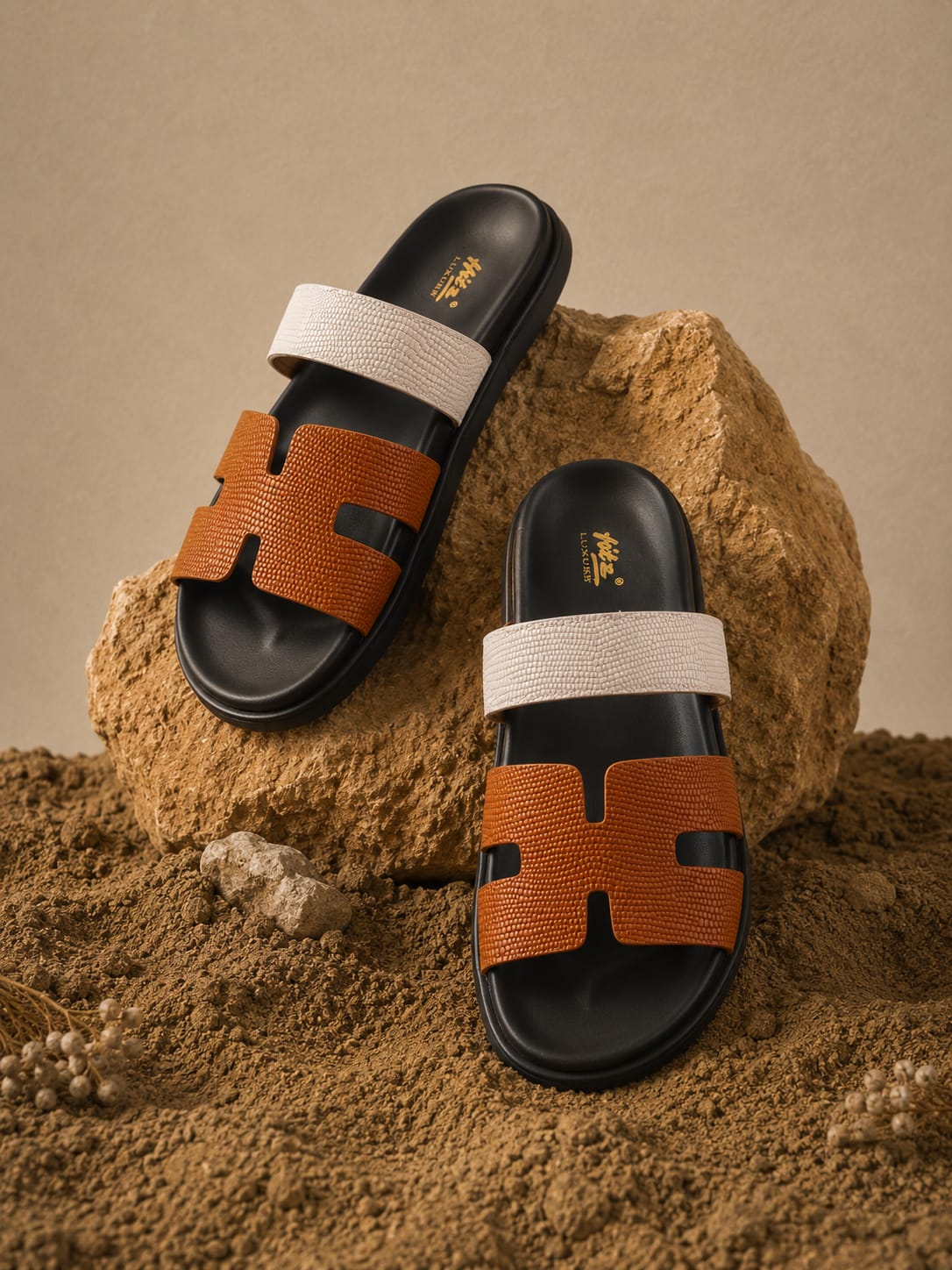 Adams Leather Cushioned Slippers