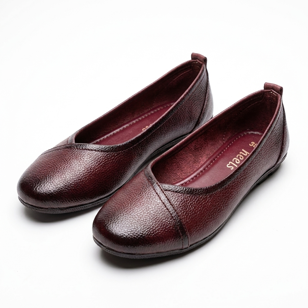 Kyra Leather Stitch Classic Flat Ballerinas
