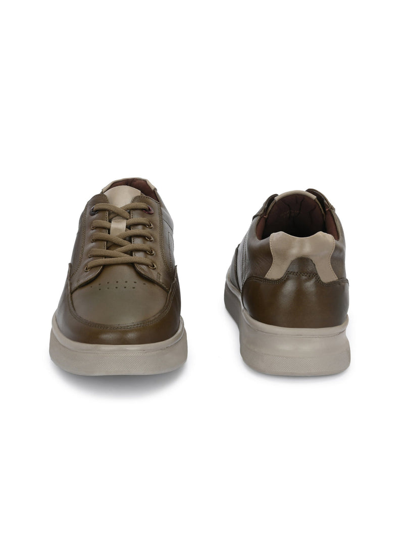 Zero Gravity 2.0 Mateo Olive Leather Lace-Up Sneakers