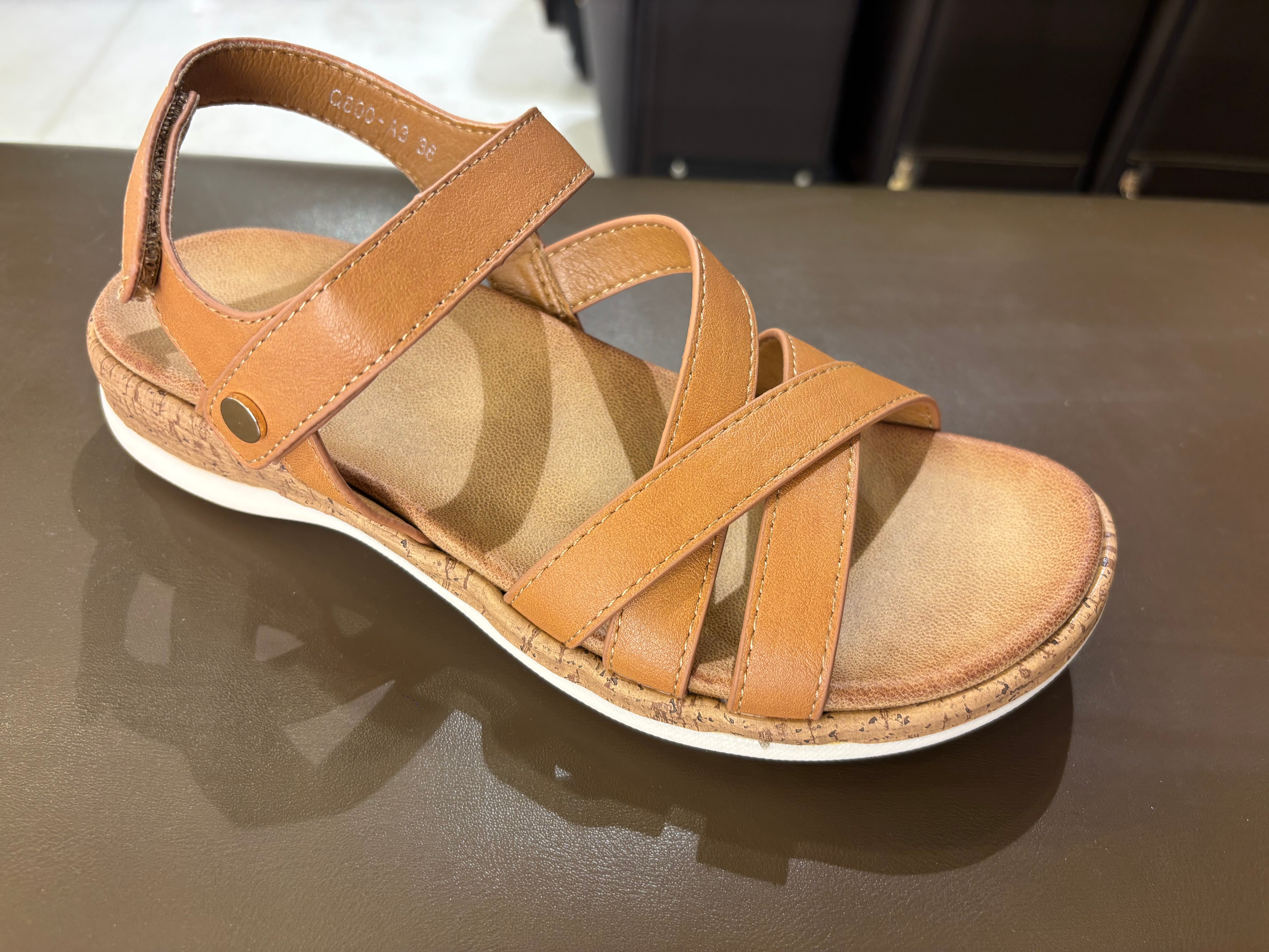 Frida Summer Criss Cross Comfort Velcro Sandals - The Heels India