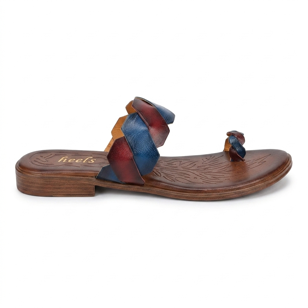 Darcy Leather Thumb Kohlapuri Slippers