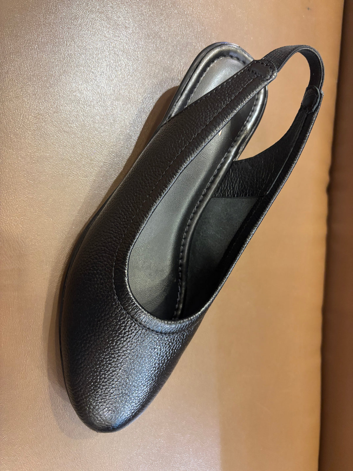 Marcia Leather Slingback Wedge Ballerinas