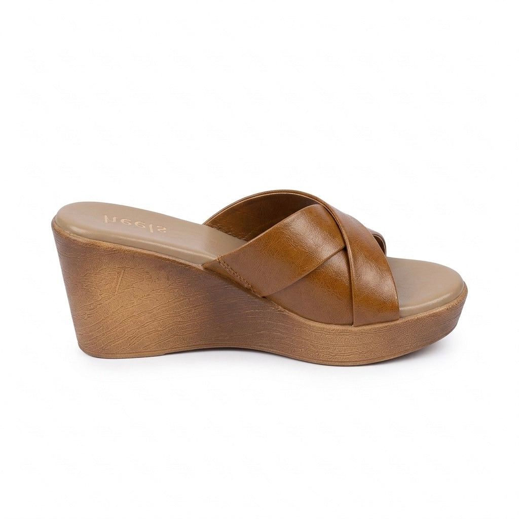 Lea Lightweight Peep Toe Wedge Platform Heels