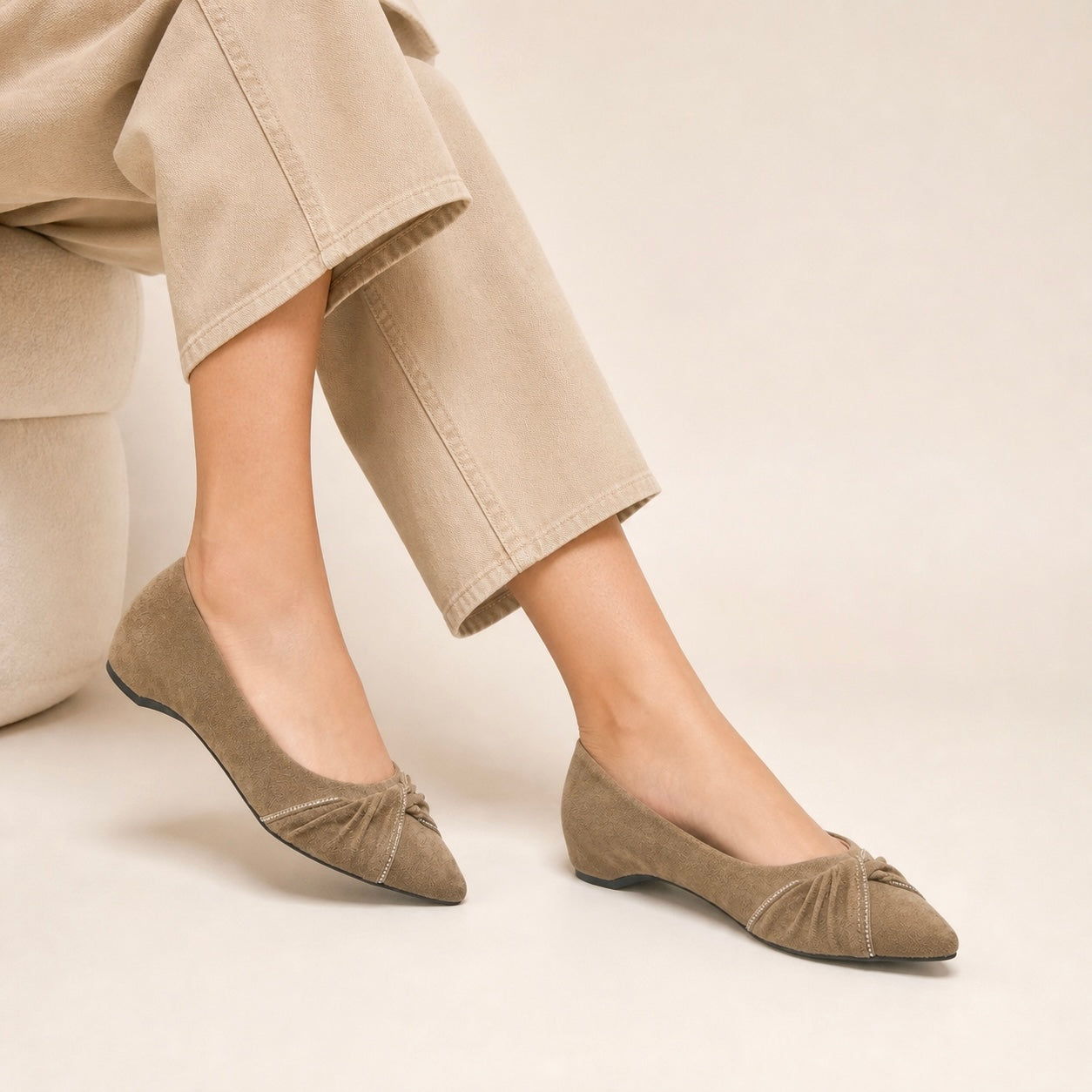 Sloane Wedge Suede Swirl Ballerinas