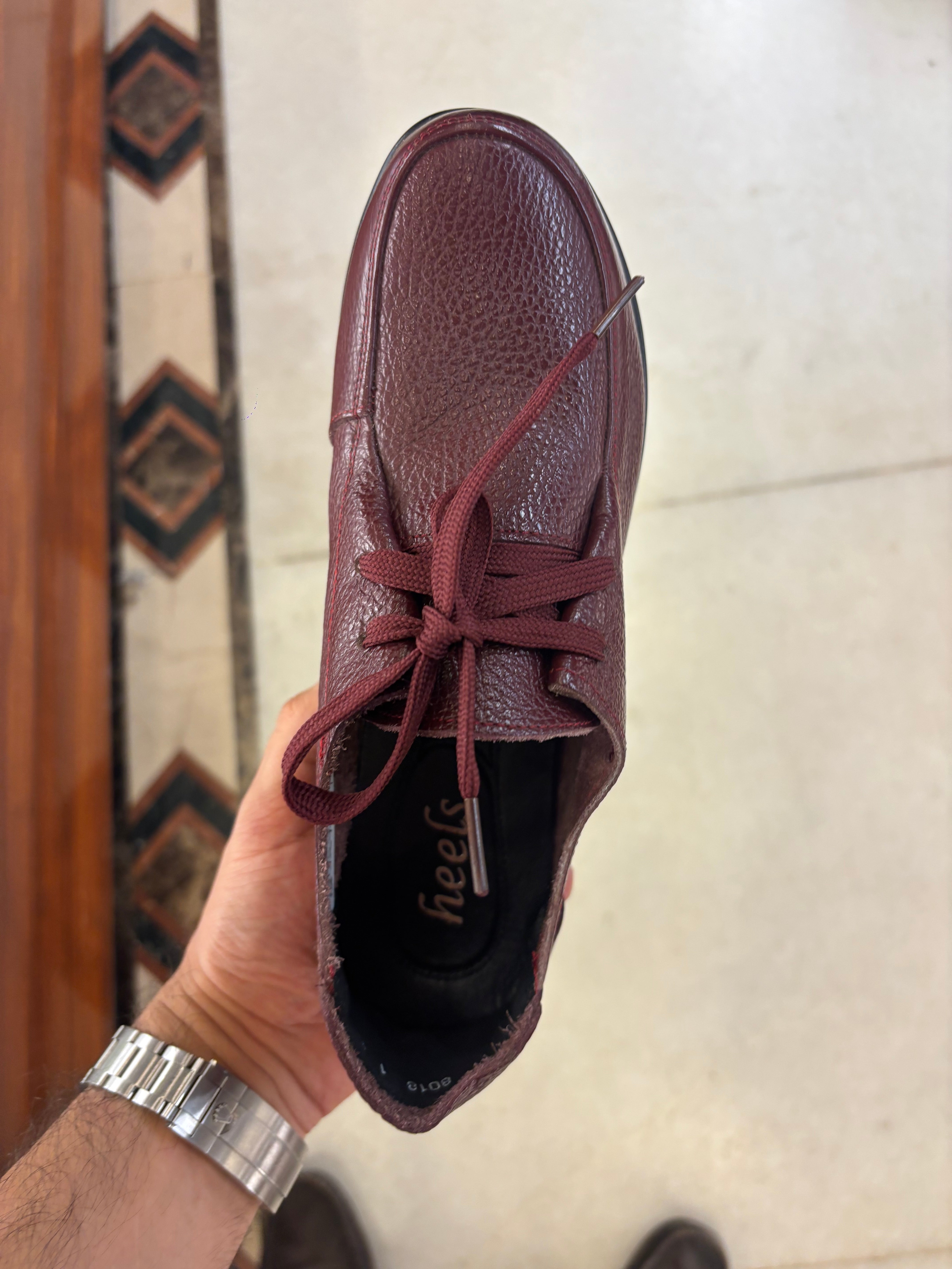 Arianna Casual Leather Lace Up Derby Shoes