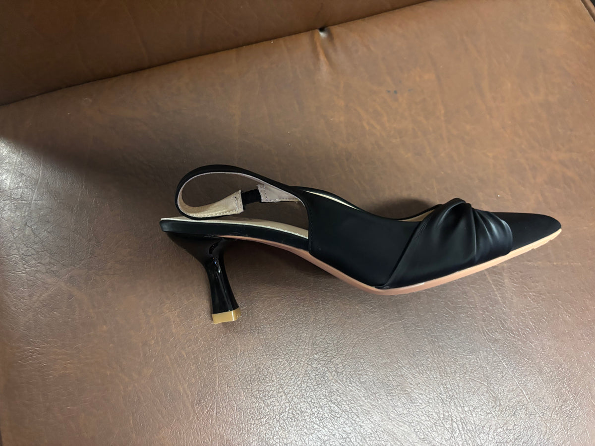 Raya Swirl Sling Back Kitten Heels