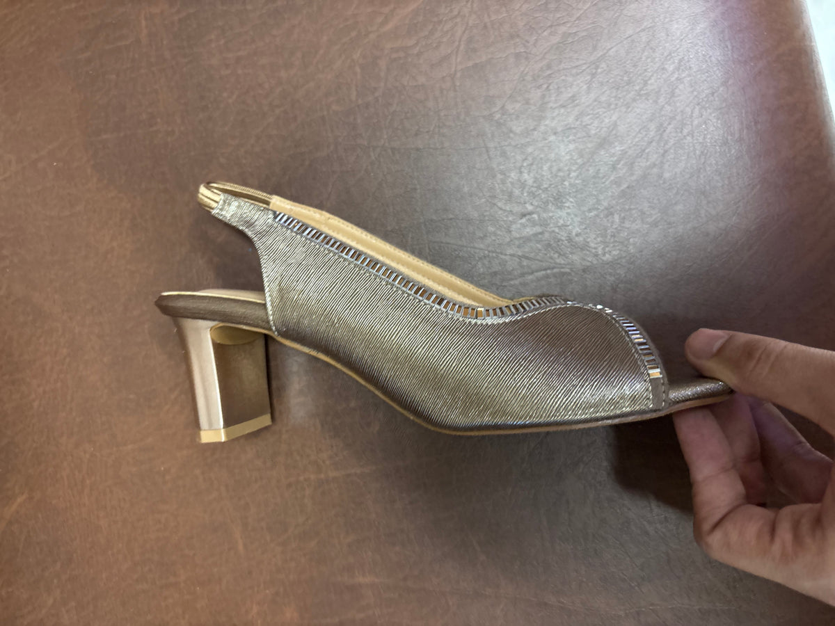 Anais Fancy Bling Peep Toe Block Heel Sandals