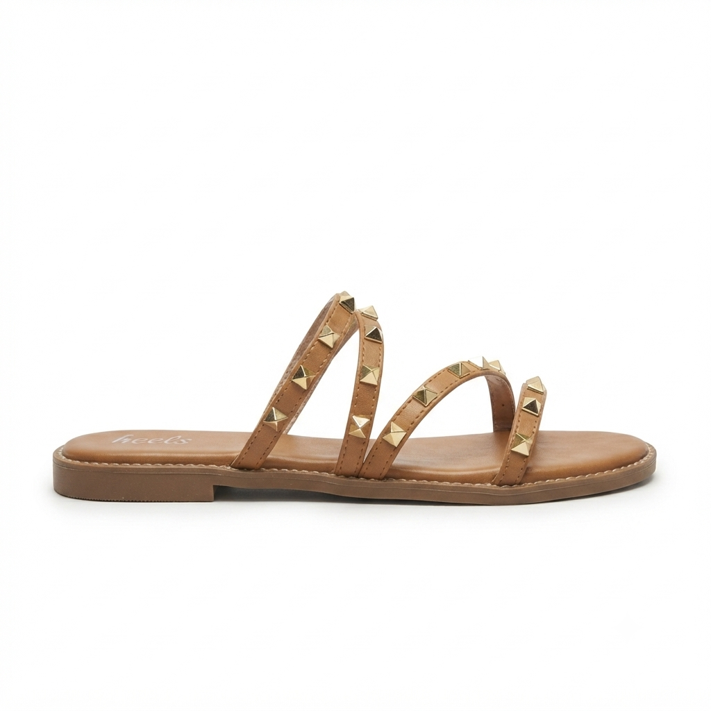 Sasha Cross Studded Sliders