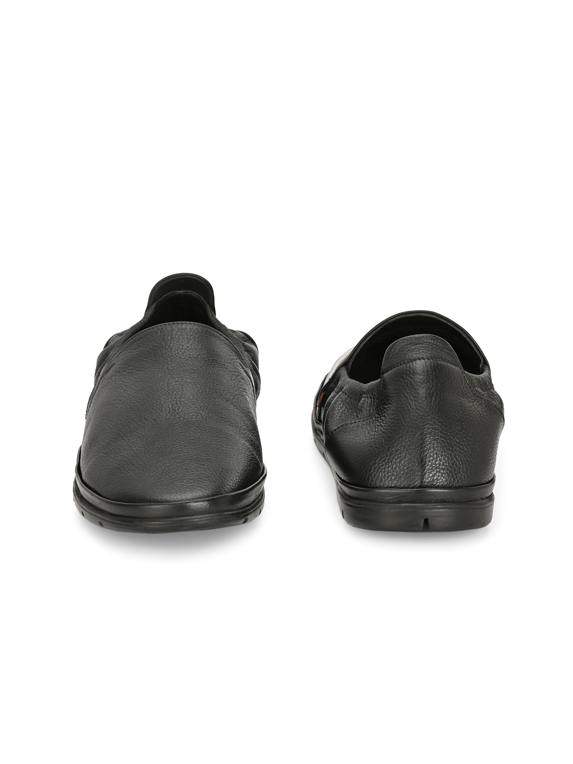 Urban Leather Back Elastic Slip Ons