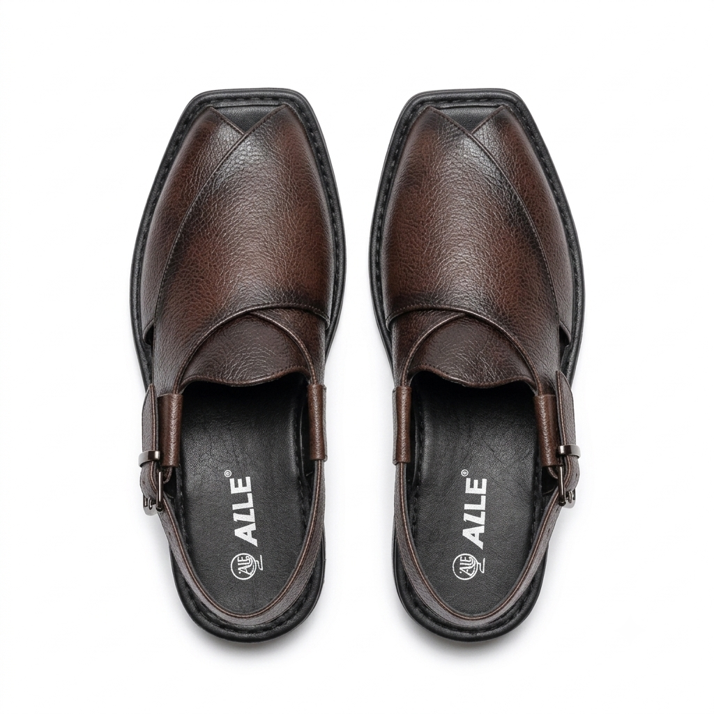 Cesar Leather Ethnic T Cut Peshawari Sandals